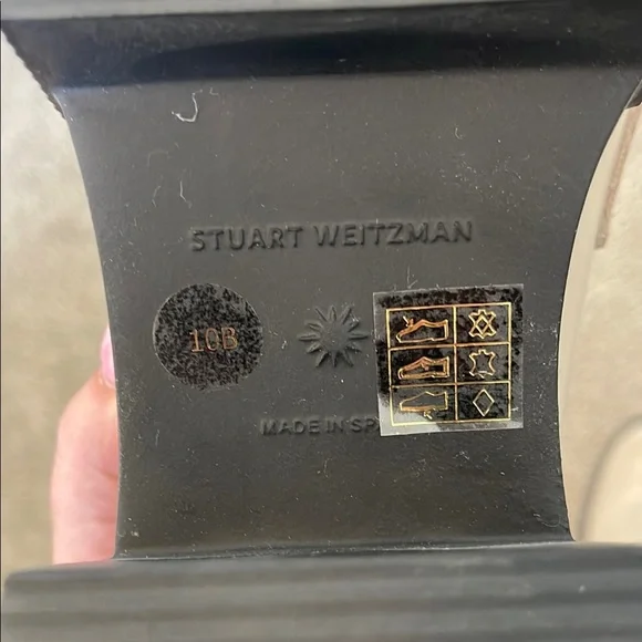 EUC! Stuart Weitzman Beige Leather Chunky Loafers, Size 10 - Worn Once! - Picture 7 of 7